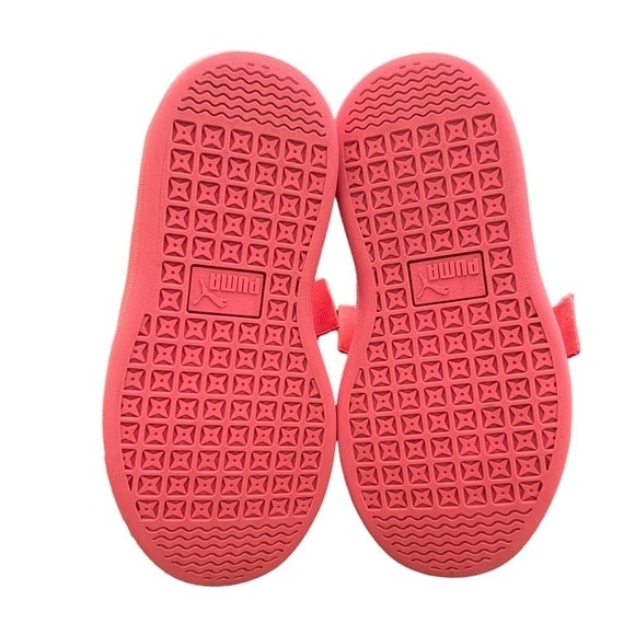 Puma Pink Silver Sparkle Bow Vikky V2 Ribbon Glitz Size 10.5 C Toddler Girl’s - Picture 9 of 9